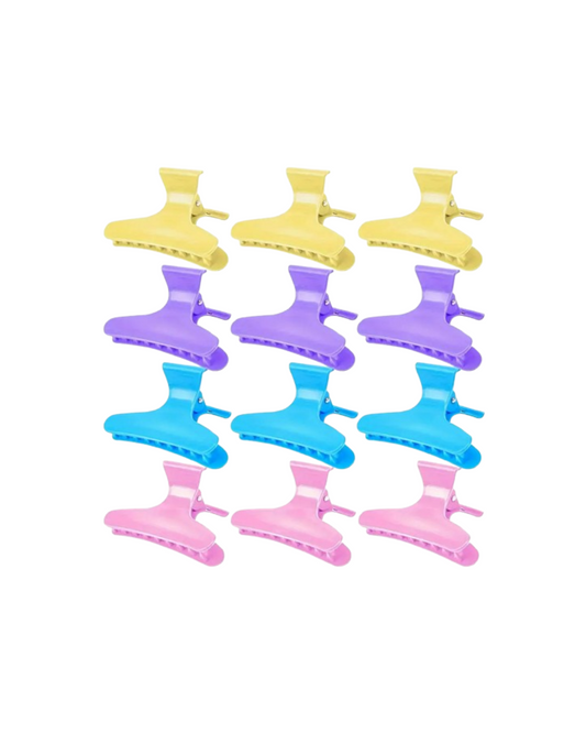 PINCES CROCODILES MULTICOLORES - POUX SHOP - LOT DE 12