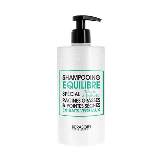 SHAMPOOING ÉQUILIBRE EXTRAITS VÉGÉTAUX - SPÉCIAL RACINES GRASSES ET POINTES SÈCHES RÉGULE ET HYDRATE - 500ML
