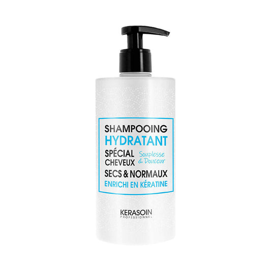 SHAMPOOING HYDRATANT ENRICHI EN KÉRATINE - SPÉCIAL CHEVEUX SECS ET NORMAUX - 500ML