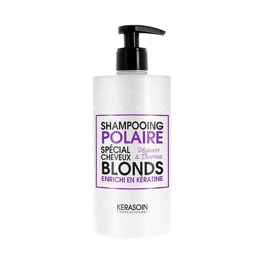SHAMPOOING POLAIRE ENRICHI EN KÉRATINE - SPÉCIAL CHEVEUX BLONDS DÉJAUNIT ET ILLUMINE - 500ML
