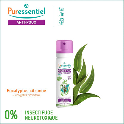 SPRAY RÉPULSIF ANTI-POUX - LABORATOIRE PURESSENTIEL - 75ML