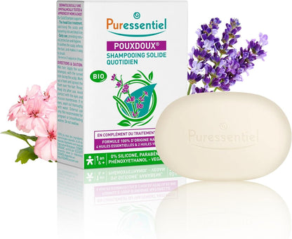 SHAMPOOING SOLIDE ANTI-POUX QUOTIDIEN BIO POUDOUX - PURESSENTIEL - 60G