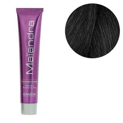 COLORATION PERMANENTE MAÏANDRA – KERASOIN PROFESSIONNEL – 3.0 CHÂTAIN FONCÉ – 100 ML