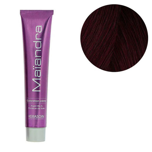 COLORATION PERMANENTE MAÏANDRA - KERASOIN PROFESSIONNEL - 4.6 CHÂTAIN ROUGE - 100 ML