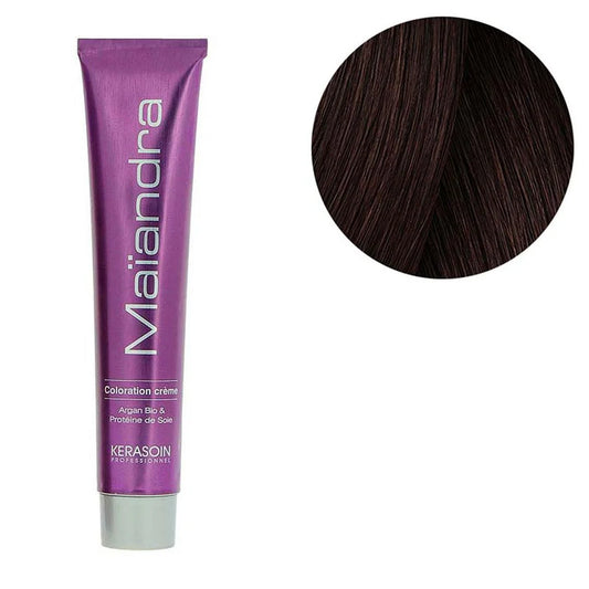 COLORATION PERMANENTE MAÏANDRA - KERASOIN PROFESSIONNEL - 4.77 CHÂTAIN MARRON INTENSE - 100 ML