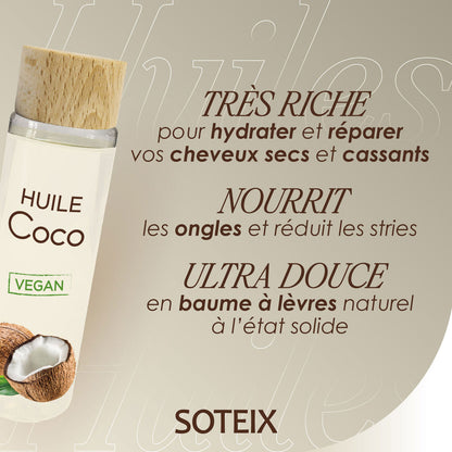 HUILE DE COCO NON PARFUMÉE - SOTEIX - 100ML