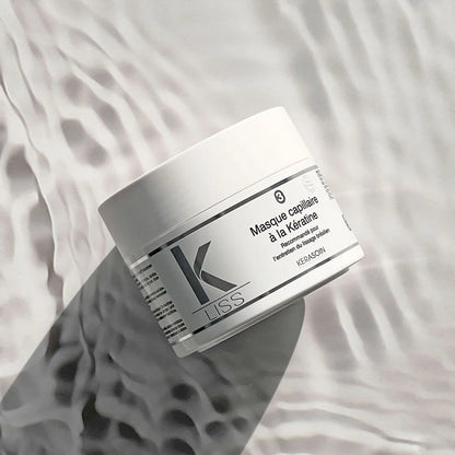 MASQUE CAPILLAIRE À LA KÉRATINE K-LISS - RECOMMANDÉ POUR L'ENTRETIEN DU LISSAGE BRÉSILIEN - KERASOIN PROFESSIONNEL - 200ML
