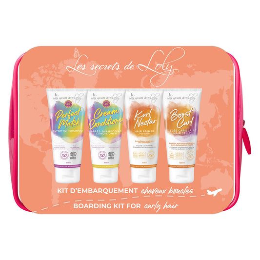 KIT D’EMBARQUEMENT CHEVEUX BOUCLÉS - LES SECRETS DE LOLY - 4X100ML