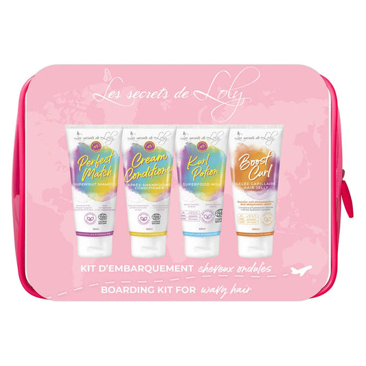 KIT D’EMBARQUEMENT CHEVEUX ONDULÉS - LES SECRETS DE LOLY - 4X100ML