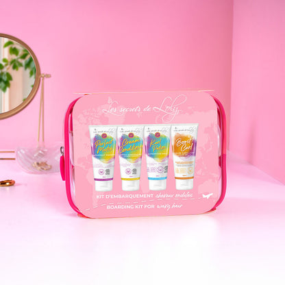 KIT D’EMBARQUEMENT CHEVEUX ONDULÉS - LES SECRETS DE LOLY - 4X100ML