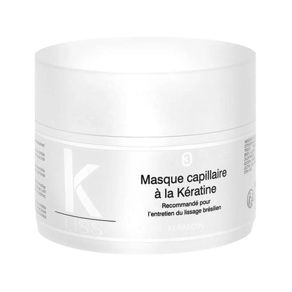 MASQUE CAPILLAIRE À LA KÉRATINE K-LISS - RECOMMANDÉ POUR L'ENTRETIEN DU LISSAGE BRÉSILIEN - KERASOIN PROFESSIONNEL - 200ML