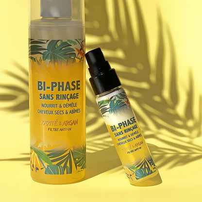 SPRAY DÉMÊLANT BI-PHASE À L'ARGAN ET AU KARITÉ SANS RINCAGE - 200ML